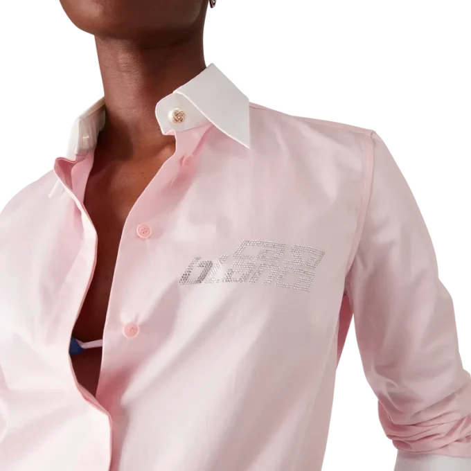 Kristall-Hemd mit kurzen Ärmeln