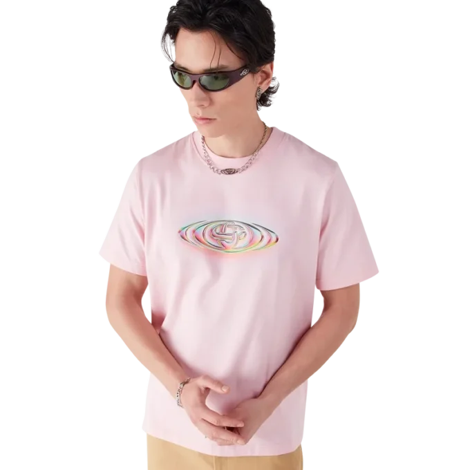 Kurzarm-T-Shirt mit Glas-Logo