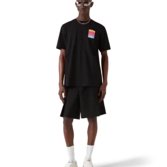 Kurzarm-T-Shirt mit Gradient-Square-Logo