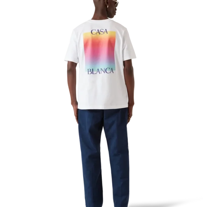Kurzarm-T-Shirt mit Gradient-Square-Logo
