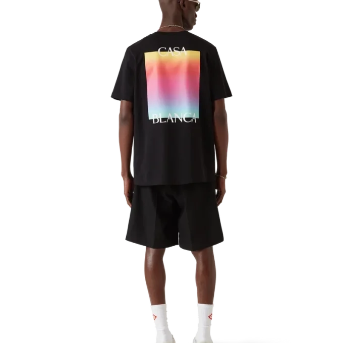 Kurzarm-T-Shirt mit Gradient-Square-Logo