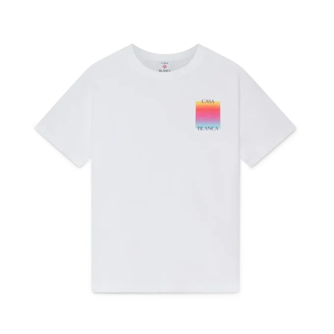 Kurzarm-T-Shirt mit Gradient-Square-Logo