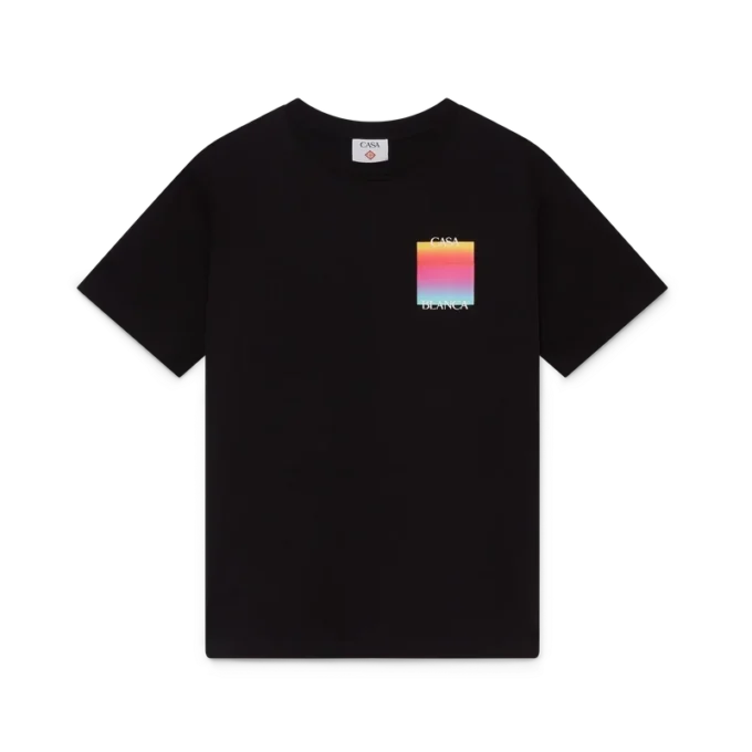 Kurzarm-T-Shirt mit Gradient-Square-Logo