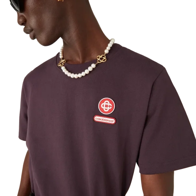 Kurzarm-T-Shirt mit Logo-Patch