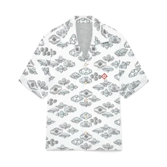 Kurzarmhemd mit Jacquard-Motiv