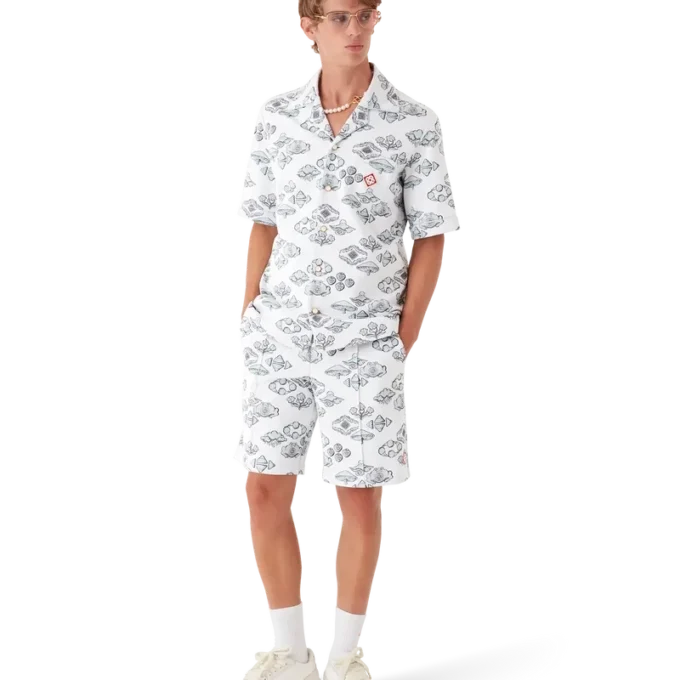 Kurzarmhemd mit Jacquard-Motiv