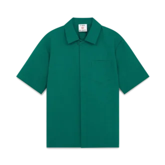 Kurzärmeliges Jacquard-Shirt aus Baumwolle mit Monogramm