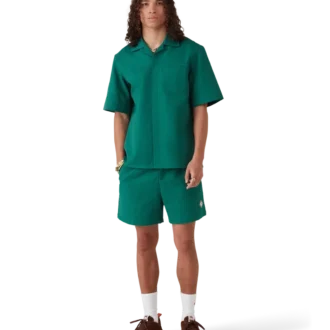 Kurzärmeliges Jacquard-Shirt aus Baumwolle mit Monogramm