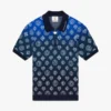 Kurzärmeliges Polohemd aus Strick mit Monogramm-Farbverlauf Kurzärmeliges Polohemd aus Strick mit Monogramm-Farbverlauf