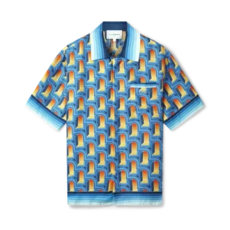 L’arche De Nuit Seidenhemd mit Kubanerkragen