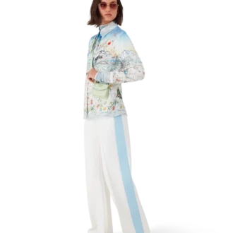 L’hiver Fleuri Langarmhemd aus Seidentwill