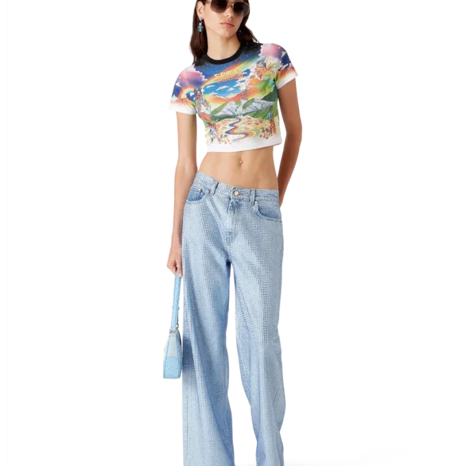 La Musique Cropped T-Shirt La Musique Cropped T-Shirt