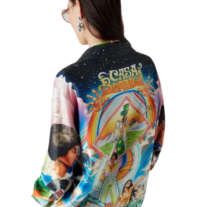 La Musique Langarm-Seidenhemd