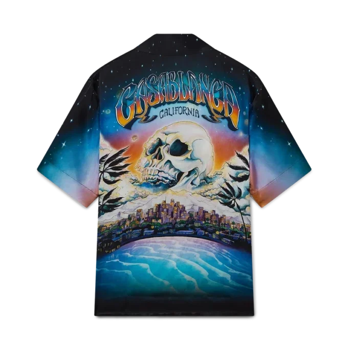 La Pramonition Kurzarm-Seidenhemd