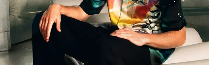 La Pramonition Kurzarm-Seidenhemd