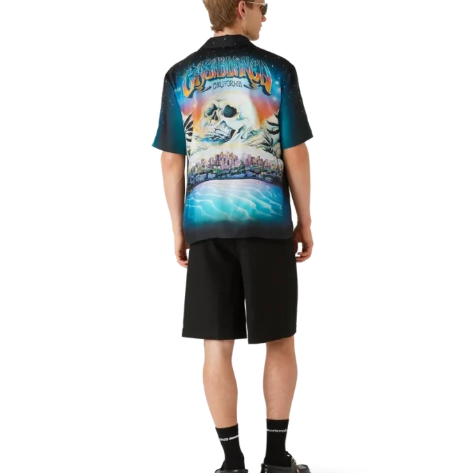 La Pramonition Kurzarm-Seidenhemd