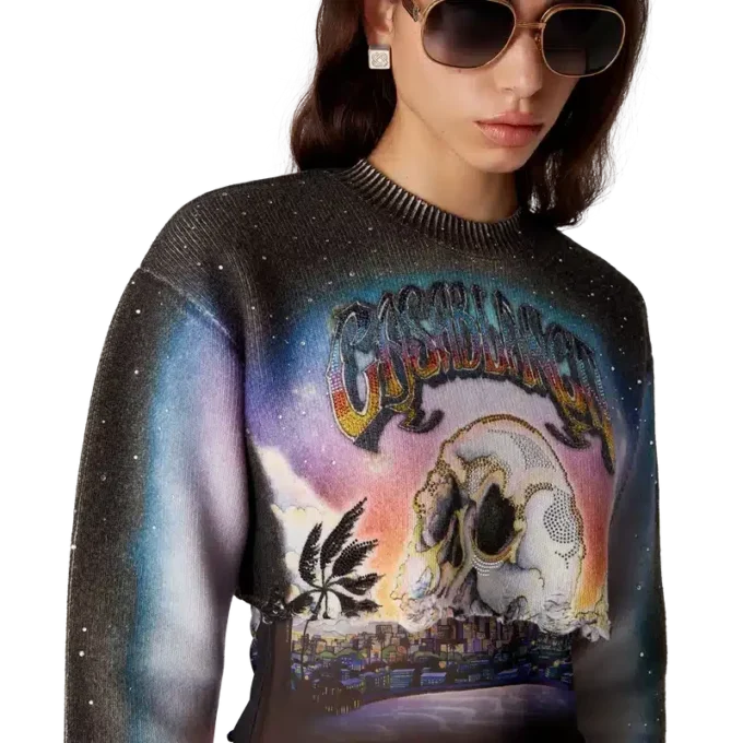 La Pramonition Kurzarmpullover aus Kaschmirmischung