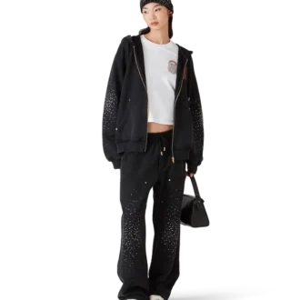 La Pramonition Sweathose mit Kristallverzierung