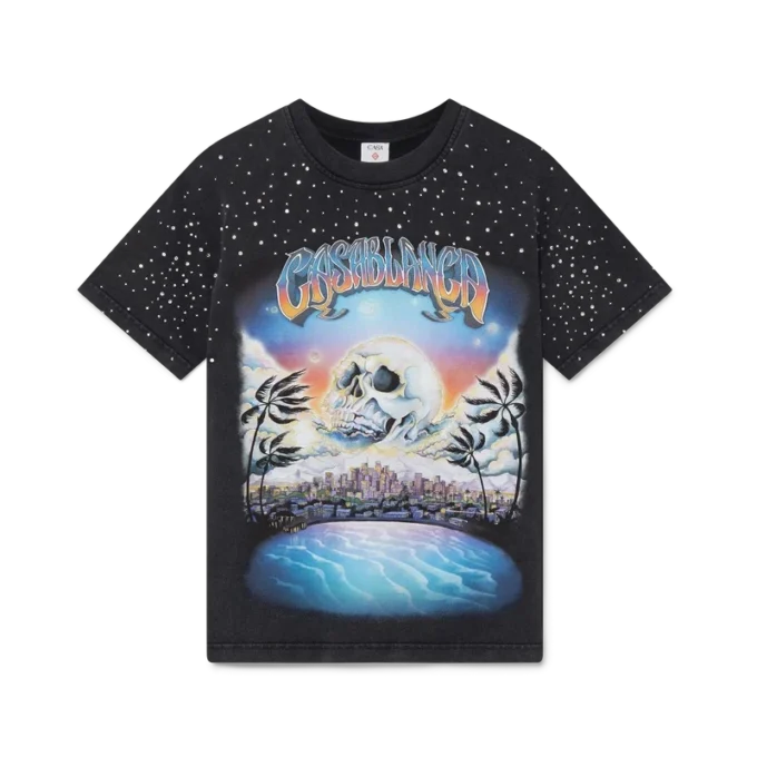 La Pramonition T-Shirt mit Kristallverzierung