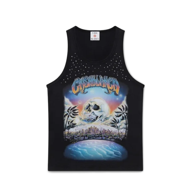 La Pramonition Tanktop mit Kristallverzierung La Pramonition Tanktop mit Kristallverzierung
