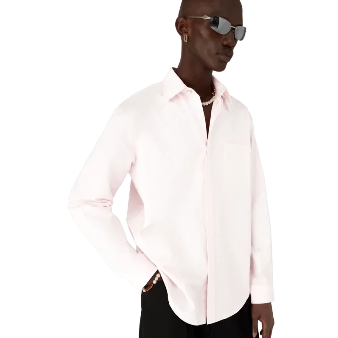 Langarmhemd mit Baumwoll-Monogramm