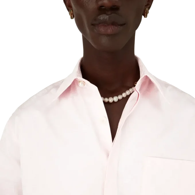 Langarmhemd mit Baumwoll-Monogramm