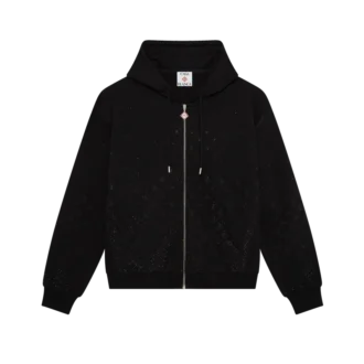 Langärmliges Sweatshirt mit Kristall-Monogramm