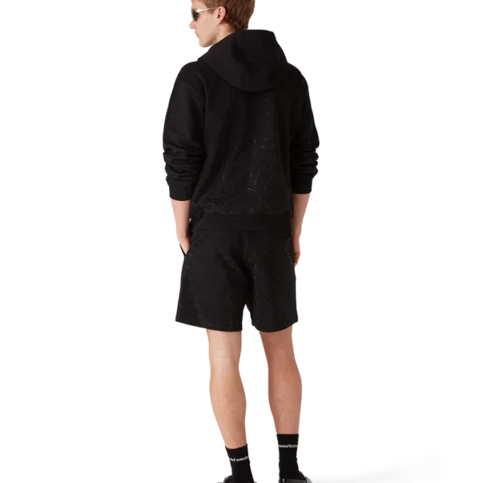 Langärmliges Sweatshirt mit Kristall-Monogramm