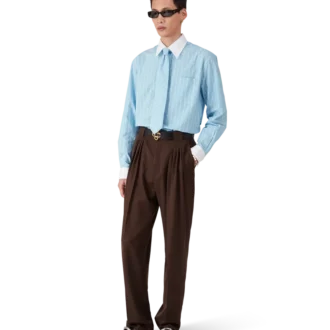 Laurel Stripe Jacquard-Hemd