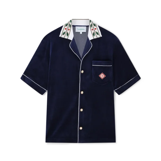 Laurel Velours-Hemd mit kurzen Ärmeln