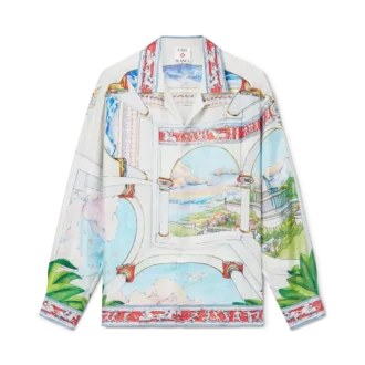 Le Passage Langarm-Seidenhemd