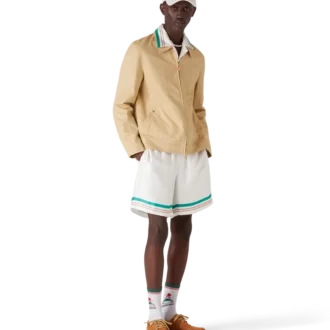 Baumwolljacke mit Monogramm-Jacquard