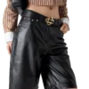 Leder-Skater-Shorts
