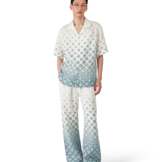 Leinen-Hose mit Monogramm-Farbverlauf Leinen-Hose mit Monogramm-Farbverlauf