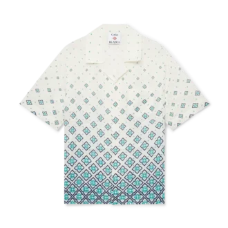 Leinenhemd mit Monogramm-Farbverlauf