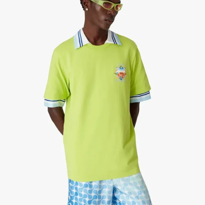 Lime Flower Court Icon Kurzarm-T-Shirt