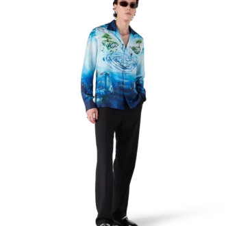 Lost Atlantis Langarm-Seidenhemd