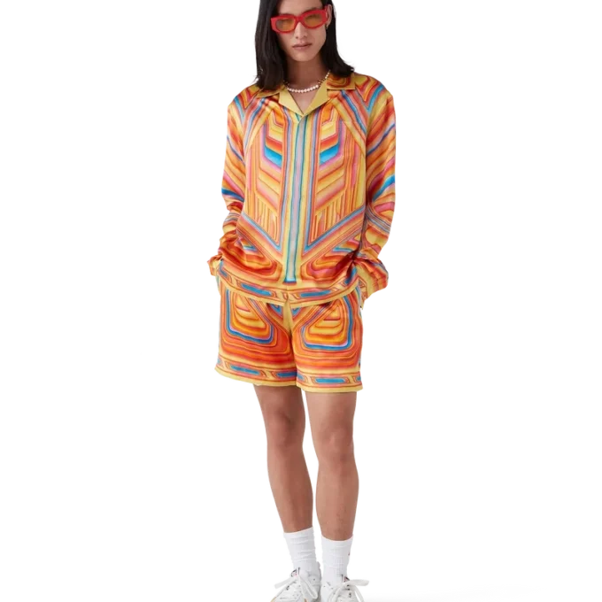 Low Rider Langarm-Seidenhemd