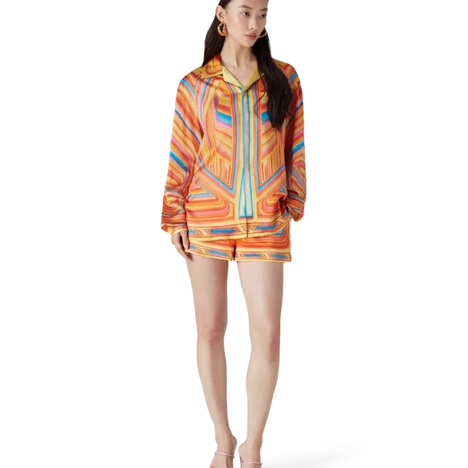 Low Rider Langarm-Seidenhemd