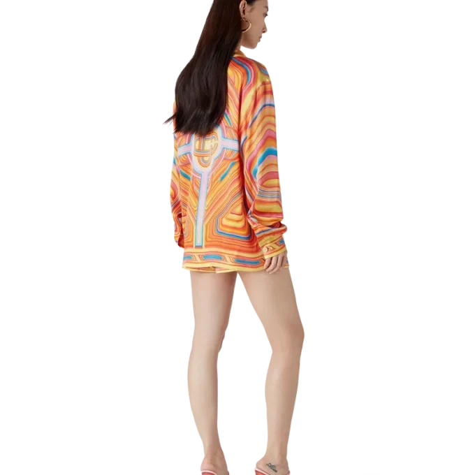 Low Rider Langarm-Seidenhemd