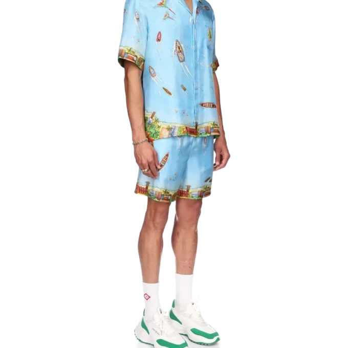 Maison Sur Piloti Seidenhemd