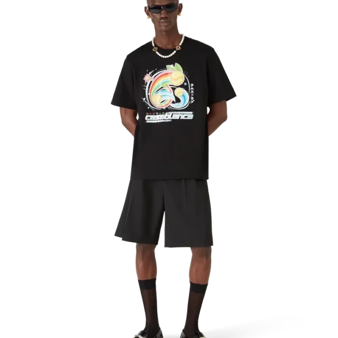 Manga-Tennisball-T-Shirt mit kurzen Shorts Manga-Tennisball-T-Shirt mit kurzen Shorts