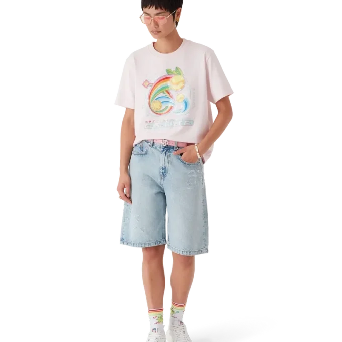 Manga-Tennisball-T-Shirt mit kurzen Shorts