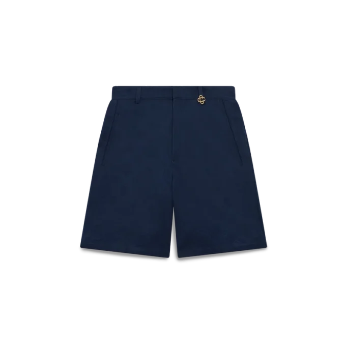 Marineblaue Monogram-Shorts