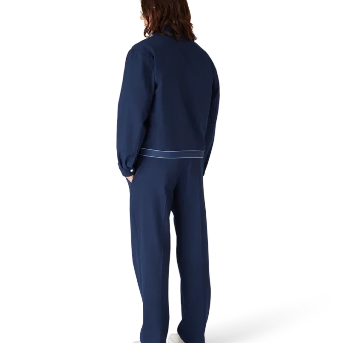 Marineblaue Sportjacke aus Wolle