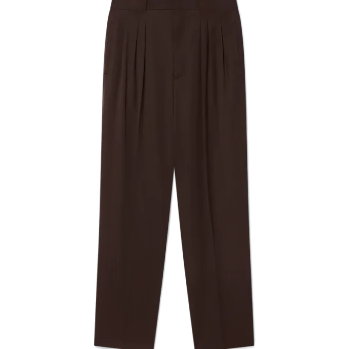 Maßgeschneiderte Plissee-Hose aus Wolle