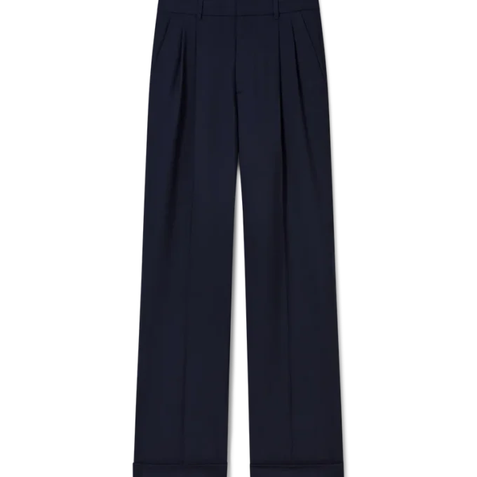 Maßgeschneiderte Plissee-Hose aus Wolle