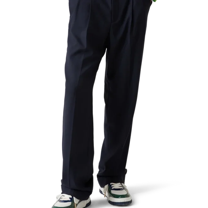 Maßgeschneiderte Plissee-Hose aus Wolle