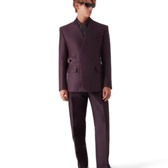 Maßgeschneiderte Woll-Seiden-Hose mit Seitenstreifen von Blend