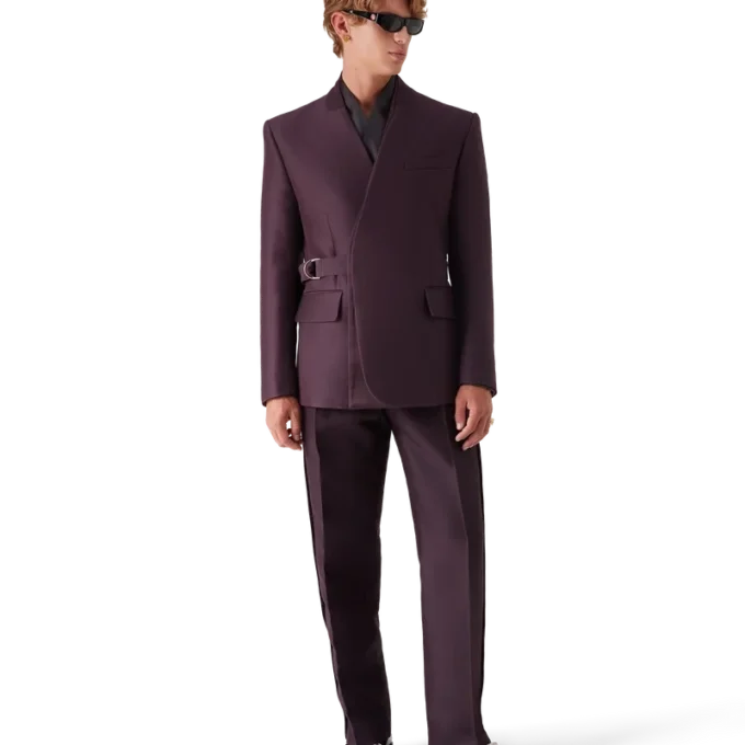 Maßgeschneiderte Woll-Seiden-Hose mit Seitenstreifen von Blend